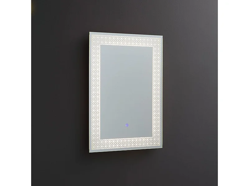 Miroir Rectangulaire 50X70 Avec Décoration Lumineuse À Leds