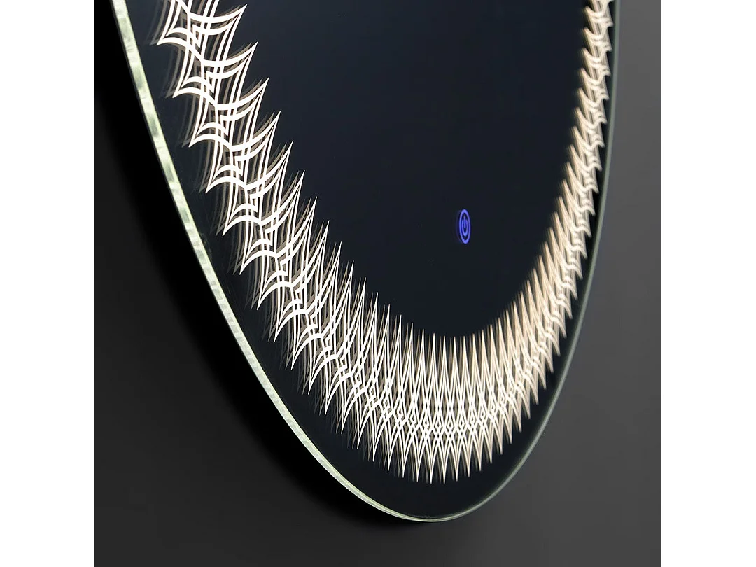 Miroir Rond Décoratif De 80 Cm Avec Led Intégrée