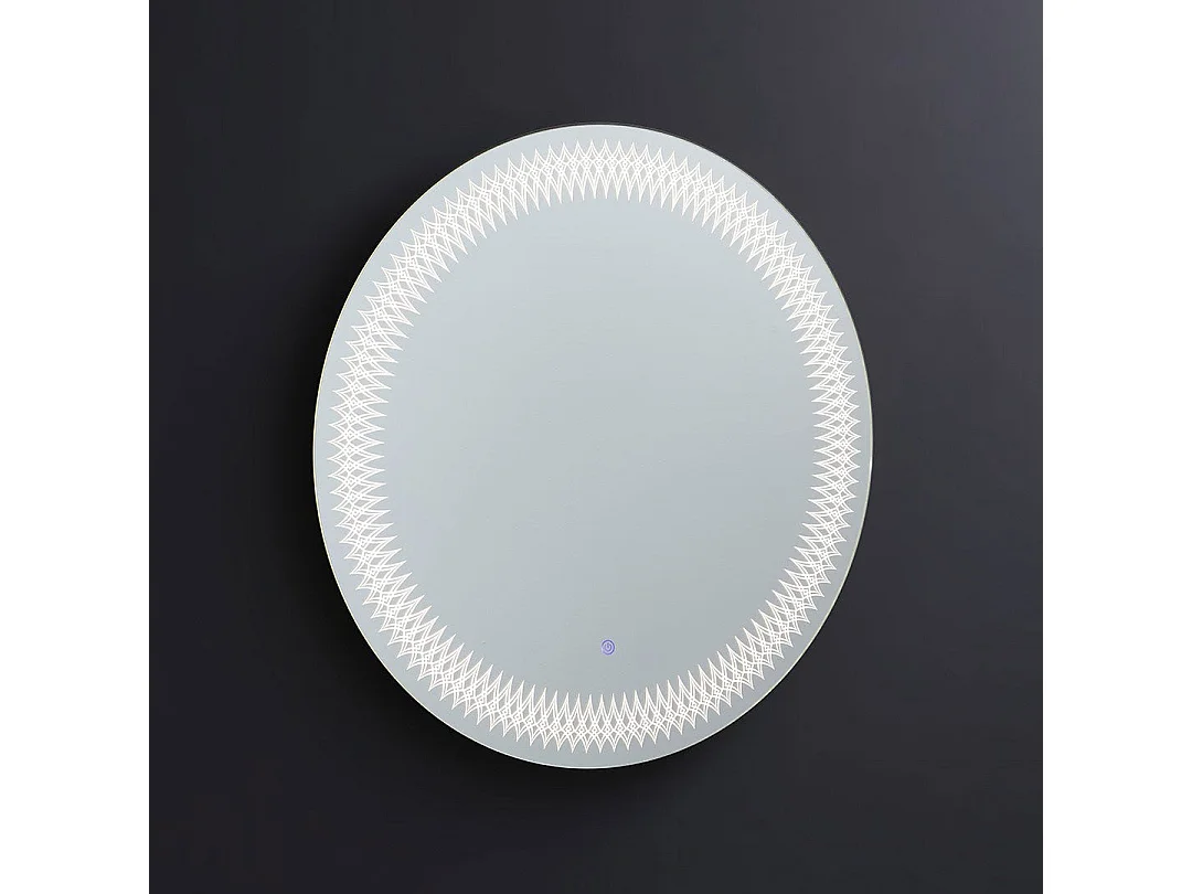 Miroir Rond Décoratif De 80 Cm Avec Led Intégrée