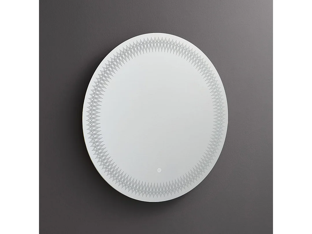 Miroir Rond Décoratif De 80 Cm Avec Led Intégrée