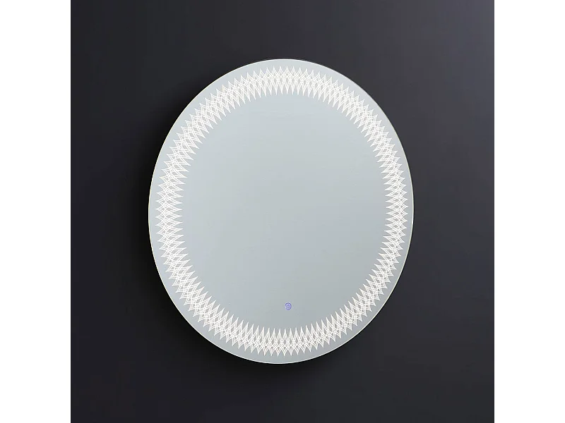 Miroir Rond Décoratif De 80 Cm Avec Led Intégrée