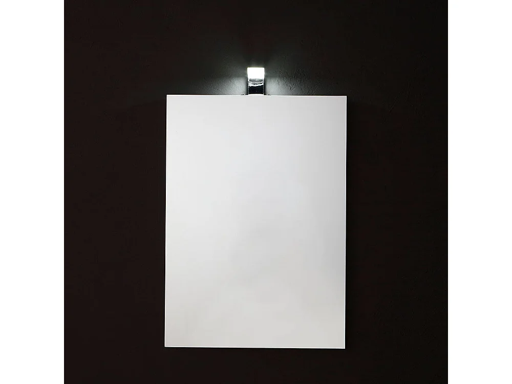 Miroir Rectangulaire Cm 50X70 Réversible Complet De Lampe À Led