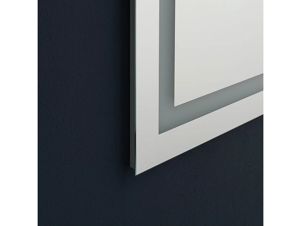 Miroir De Salle De Bain Avec Led Cm 120X70 Senseur Touch Réversible