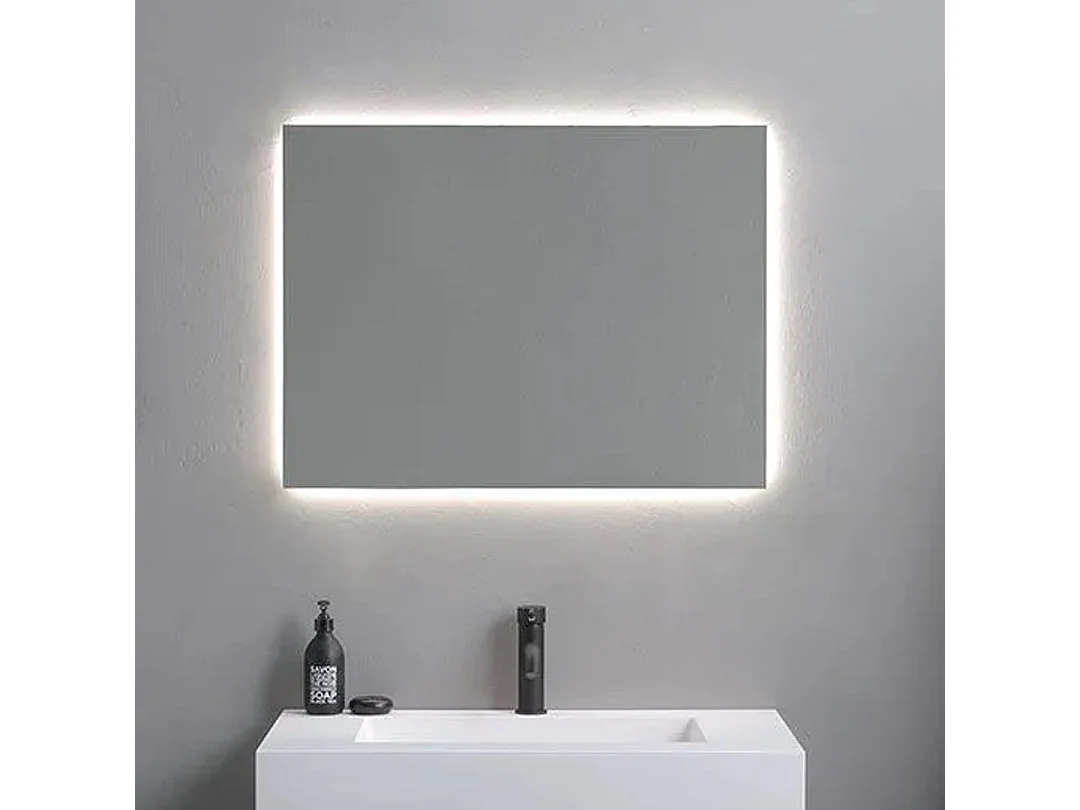 Miroir De Salle De Bains 60X80 Cm Avec Éclairage Perimétrique Led