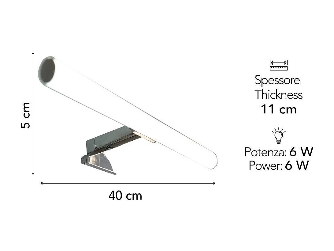 Lampe Avec Led Ronde De 40Cm À Lumière Froide Pour Miroir | Aurora