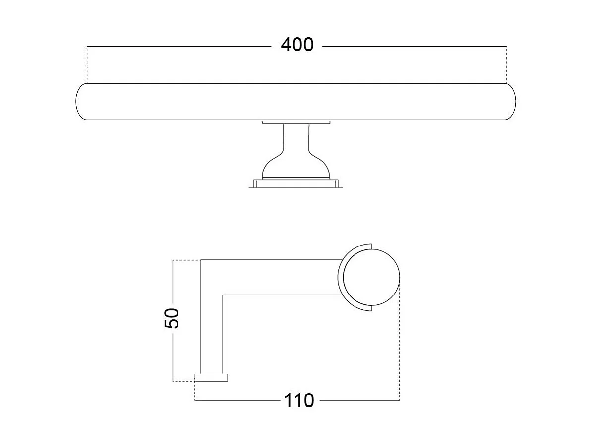 Lampe Avec Led Ronde De 40Cm À Lumière Froide Pour Miroir | Aurora