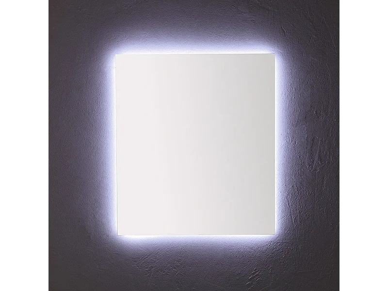 Miroir De Salle De Bain 80X70 Cm Avec Rétro-Éclairage À Leds