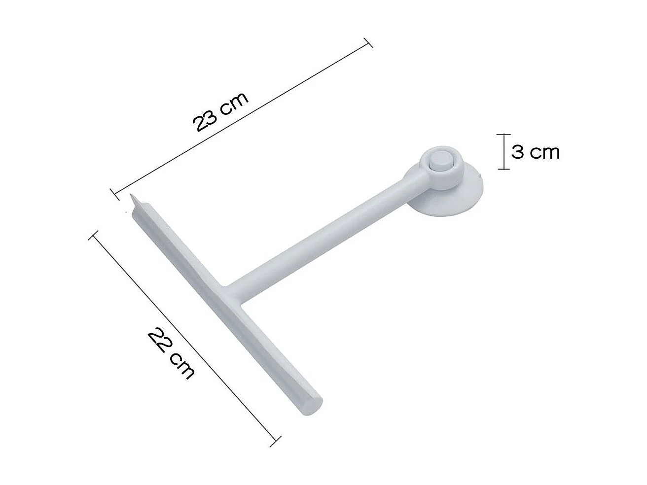 Spatule Blanche De Nettoyage Des Vitres De Douche Avec Ventouse  | Sandalo