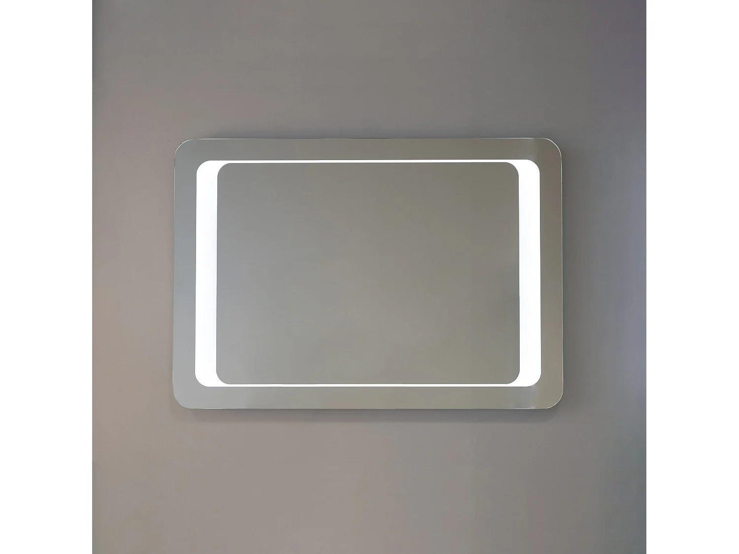 Miroir À Led Rétro-Éclairé Avec Sablage 80X60cm Réversible