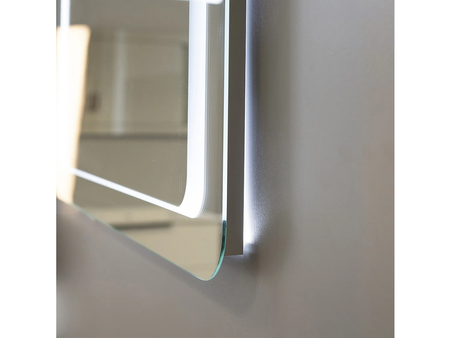 Miroir À Led Rétro-Éclairé Avec Sablage 80X60cm Réversible