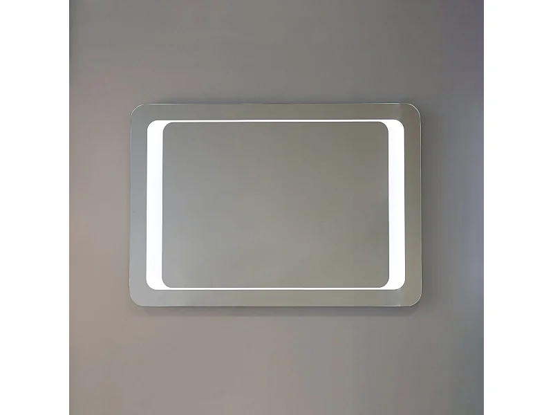 Miroir À Led Rétro-Éclairé Avec Sablage 80X60cm Réversible