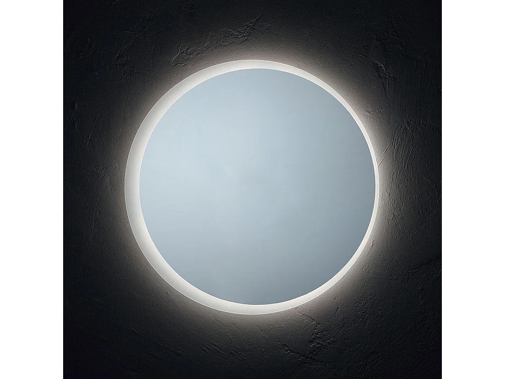 Miroir Rond Pour Salle De Bain Avec Diamètre Cm 70 Retroéclairé À Led Moderne