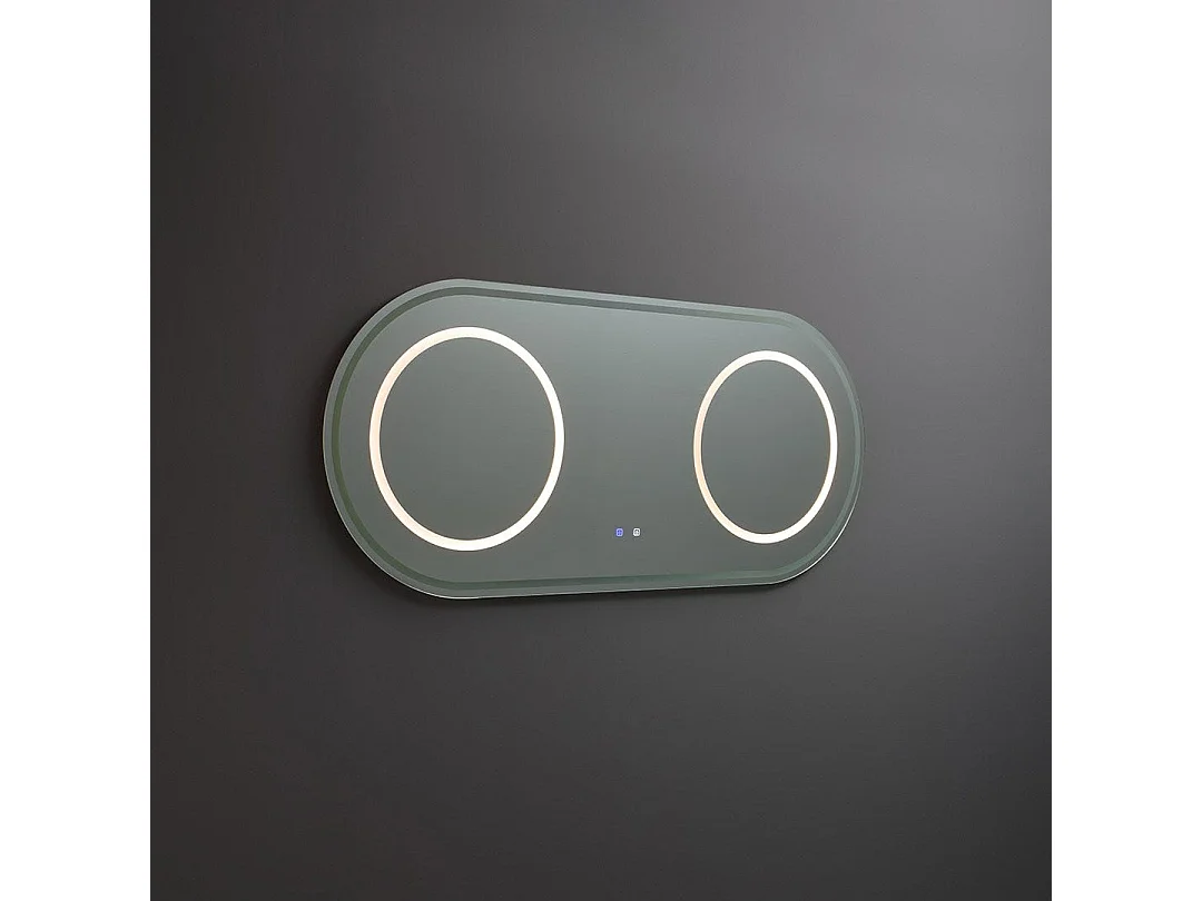 Miroir Ovale 180X80 Pour Salle De Bain Avec Éclairage Led