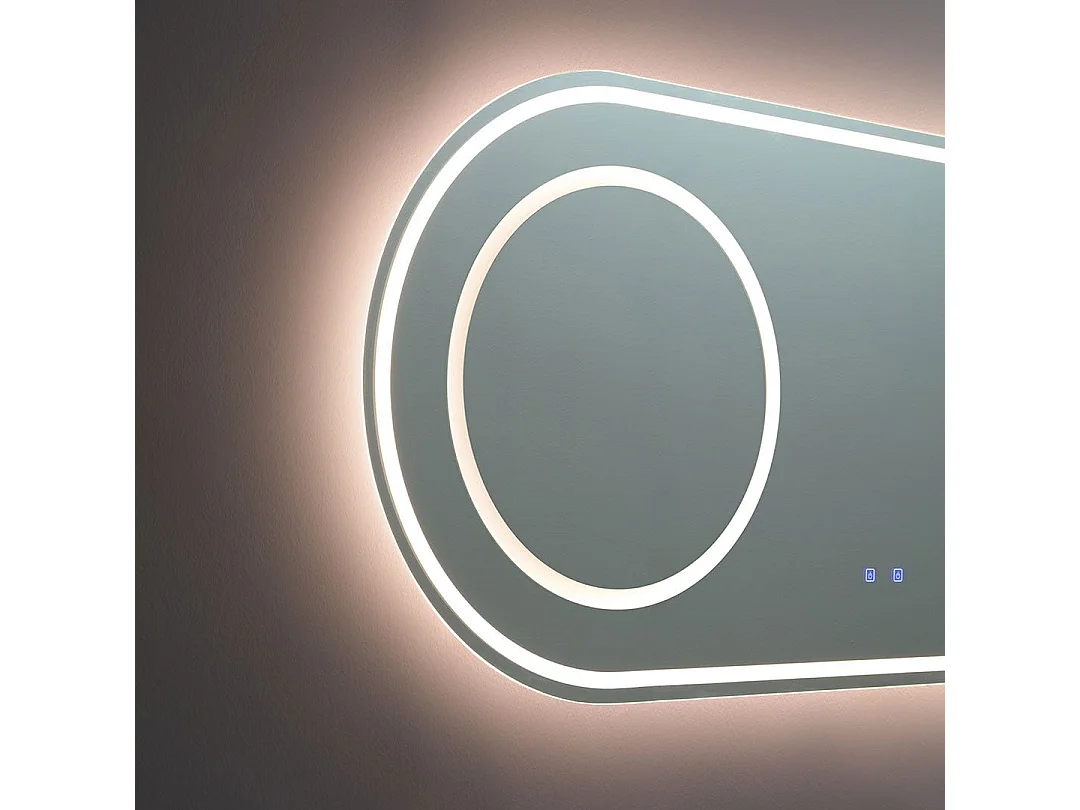 Miroir Ovale 180X80 Pour Salle De Bain Avec Éclairage Led
