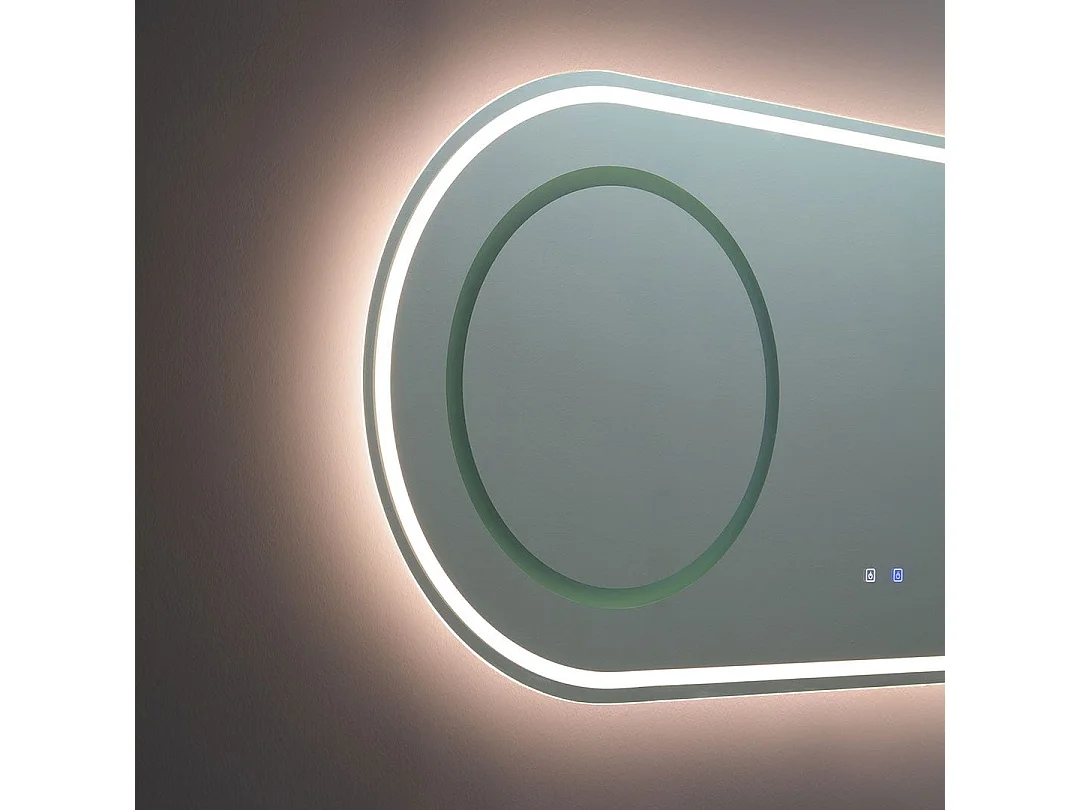 Miroir Ovale 180X80 Pour Salle De Bain Avec Éclairage Led