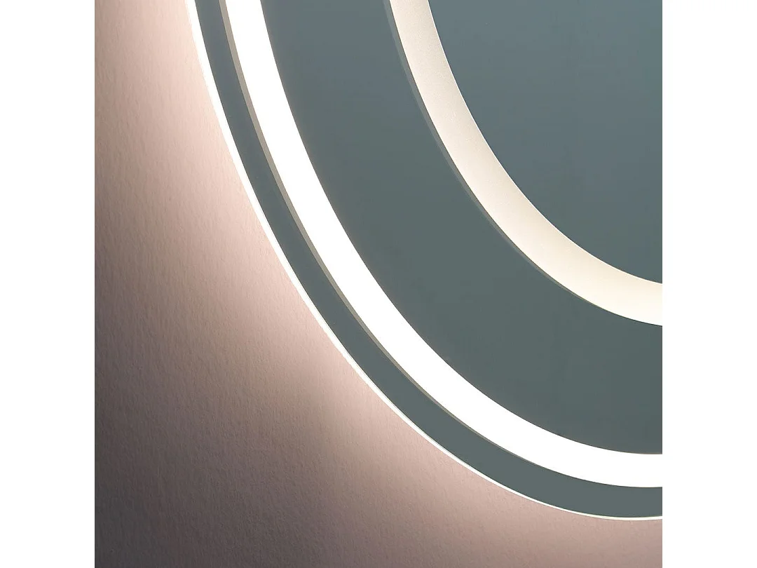 Miroir Ovale 180X80 Pour Salle De Bain Avec Éclairage Led