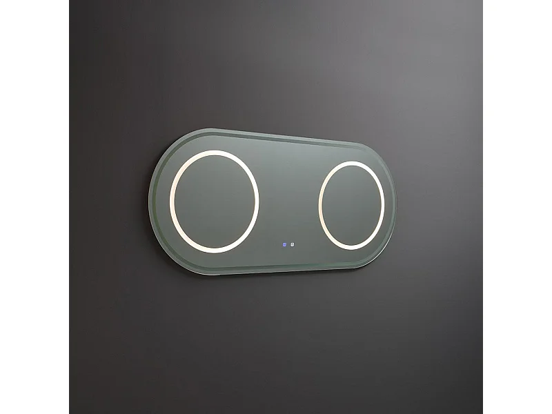 Miroir Ovale 180X80 Pour Salle De Bain Avec Éclairage Led