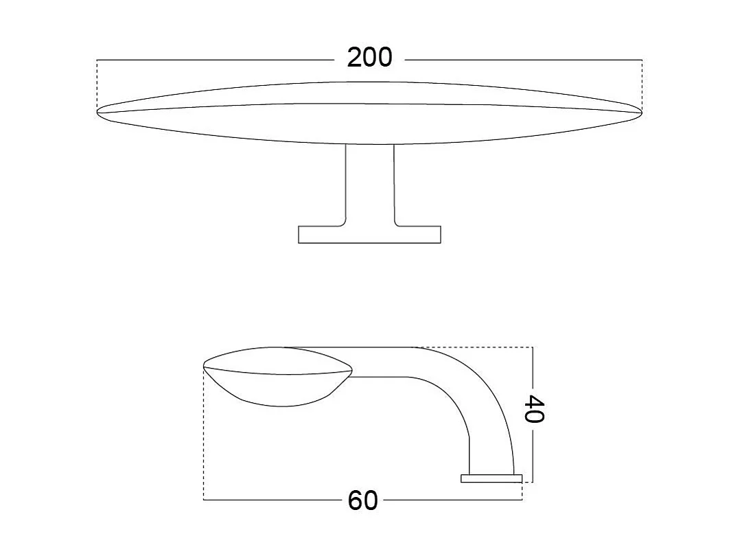 Lampe Avec Led Ovale Pour Miroir De La Salle De Bain 20Cm | Alba