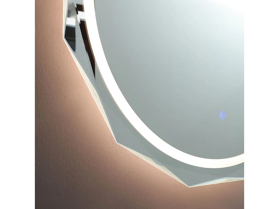 Miroir À Facettes Rond 75Cm