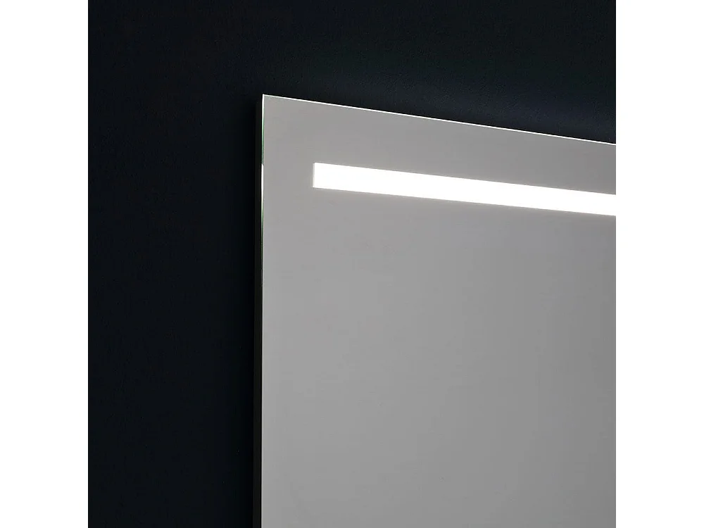 Miroir 90X60 Retro-Éclairé Avec Bande Led En Haut