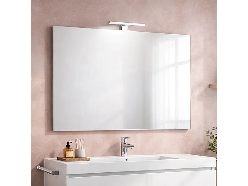 Miroir 120X70 A Affleurement Avec Lampe Led