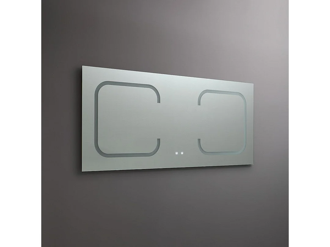 Miroir Rectangulaire 180X80 Rétro-Éclairé Par Des Bandes Led