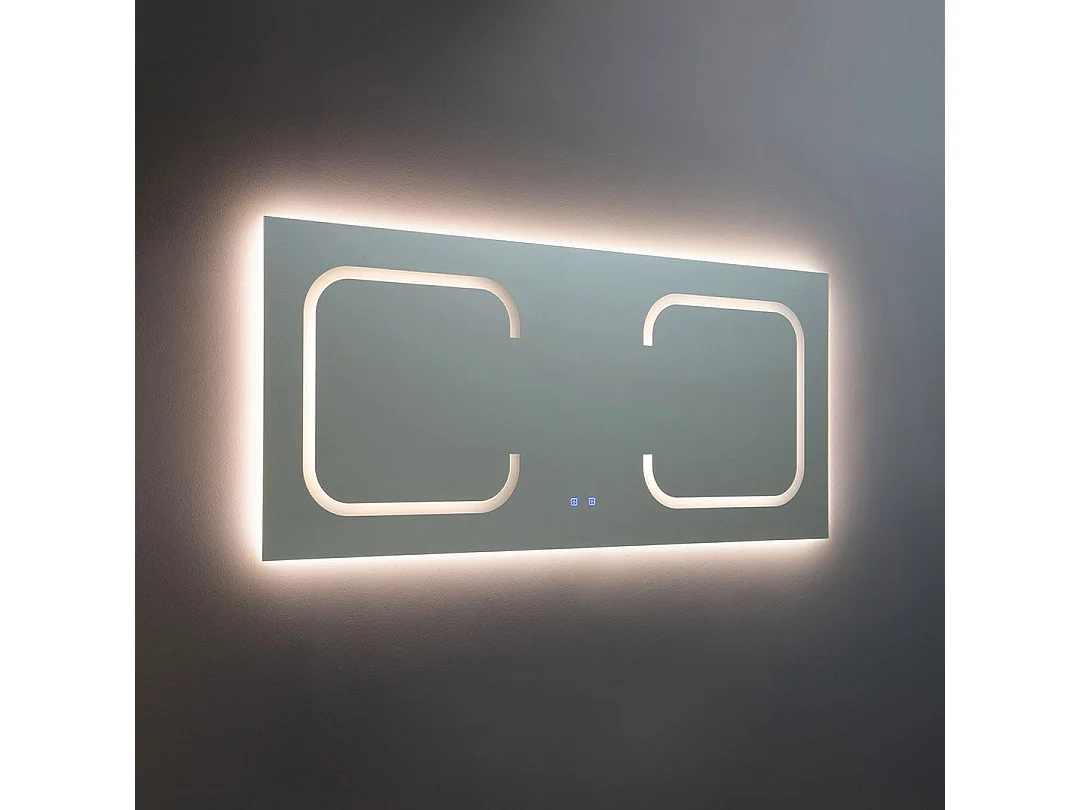 Miroir Rectangulaire 180X80 Rétro-Éclairé Par Des Bandes Led