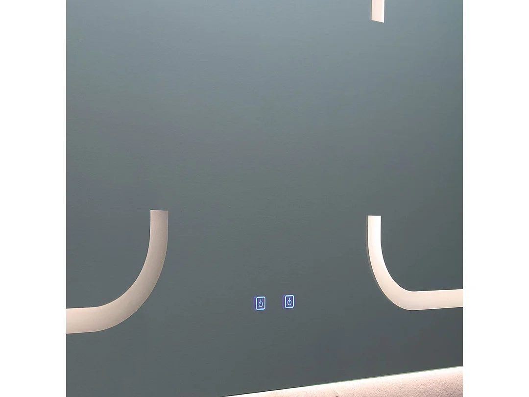 Miroir Rectangulaire 180X80 Rétro-Éclairé Par Des Bandes Led