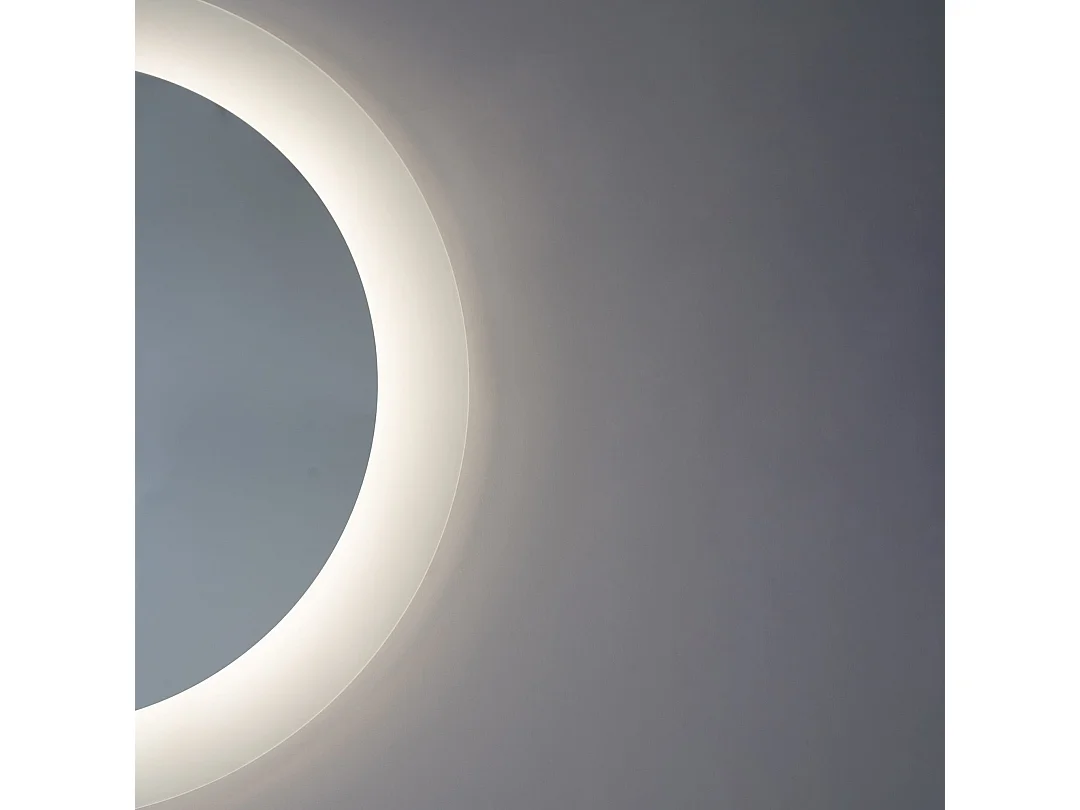 Miroir Arrondi 75Cm Avec Sablage Rétro-Éclairé