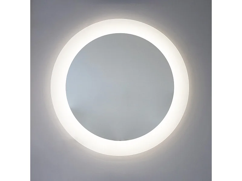 Miroir Arrondi 75Cm Avec Sablage Rétro-Éclairé