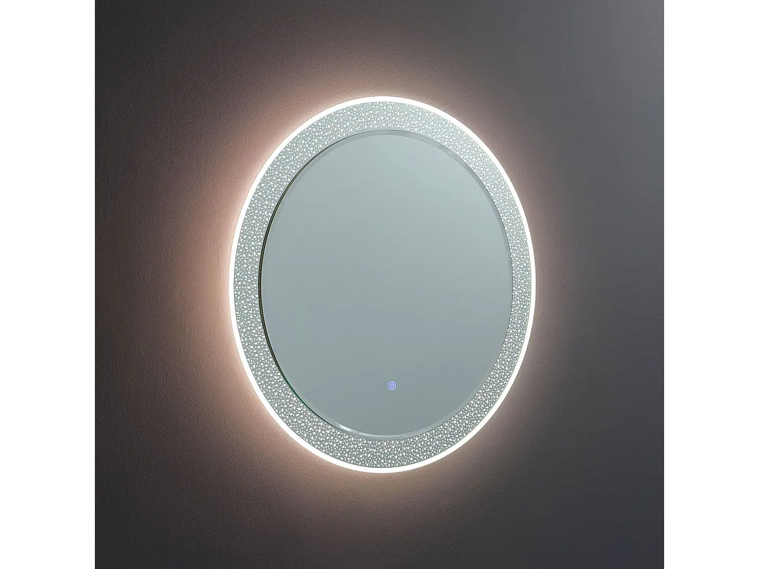 Miroir Rond De 80 Cm Avec Éclairage Led Intégré