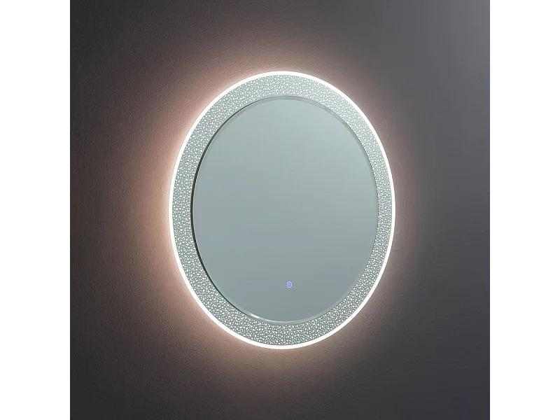 Miroir Rond De 80 Cm Avec Éclairage Led Intégré