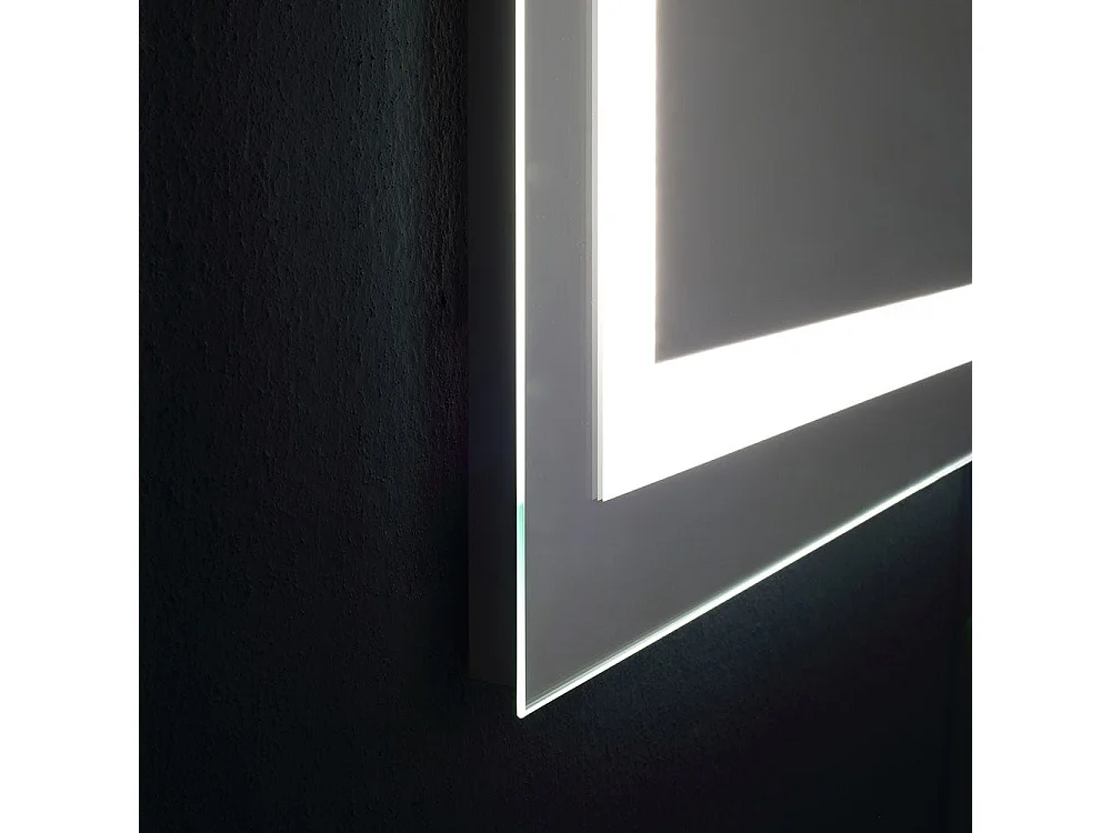 Miroir De Salle De Bain Avec Led Cm 80X60 Réversible Avec Senseur Touch