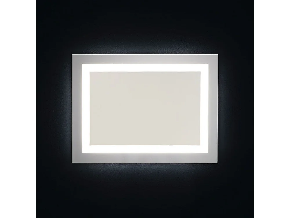 Miroir De Salle De Bain Avec Led Cm 80X60 Réversible Avec Senseur Touch