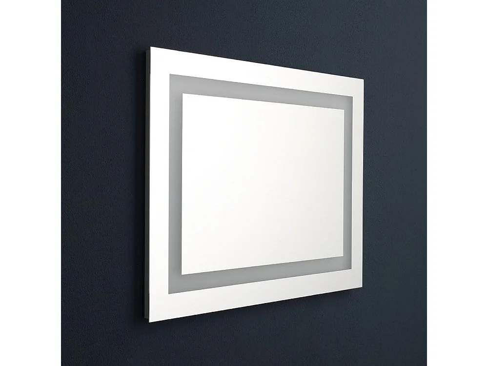 Miroir De Salle De Bain Avec Led Cm 80X60 Réversible Avec Senseur Touch