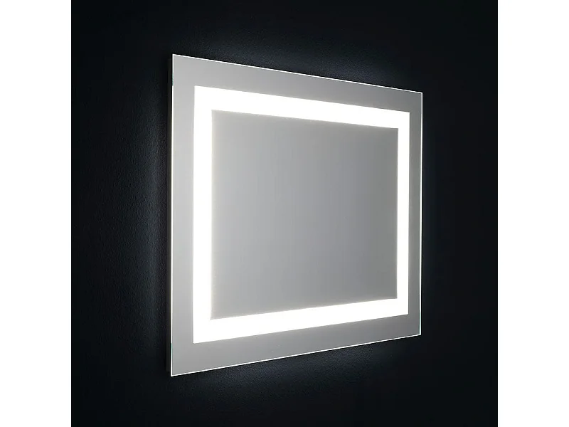 Miroir De Salle De Bain Avec Led Cm 80X60 Réversible Avec Senseur Touch
