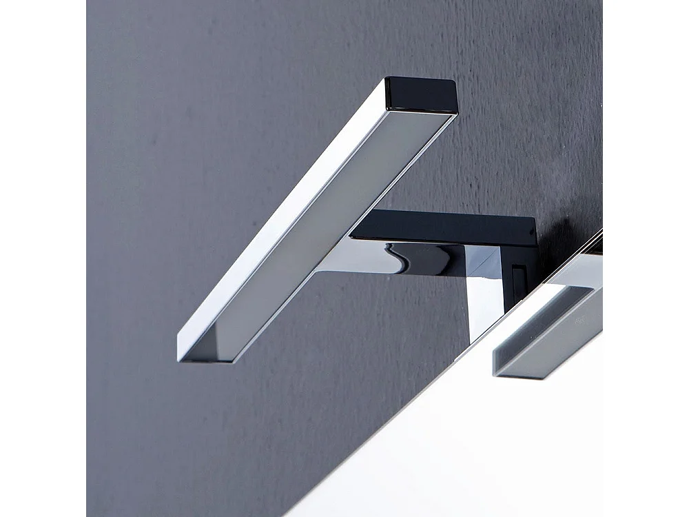 Miroir De Salle De Bains Affleurant Réversible 60X70 Métallique Avec Lampe À Leds