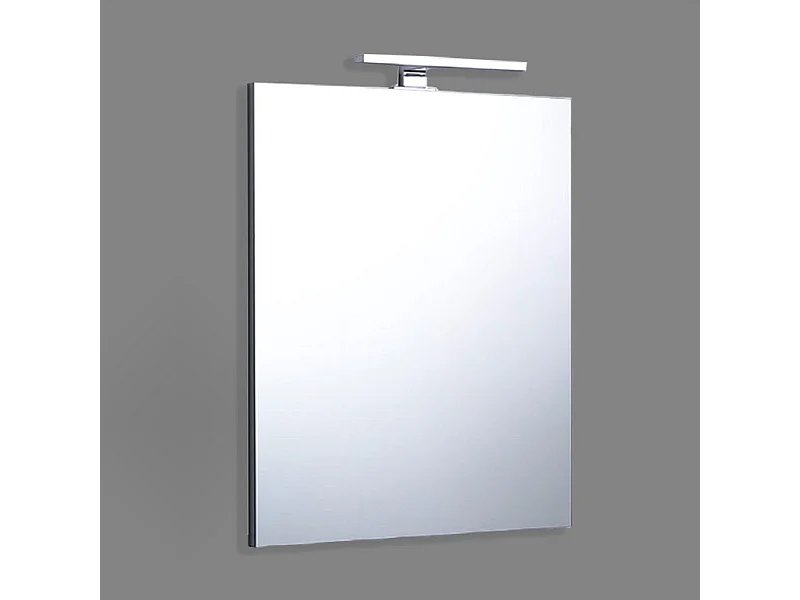 Miroir De Salle De Bains Affleurant Réversible 60X70 Métallique Avec Lampe À Leds