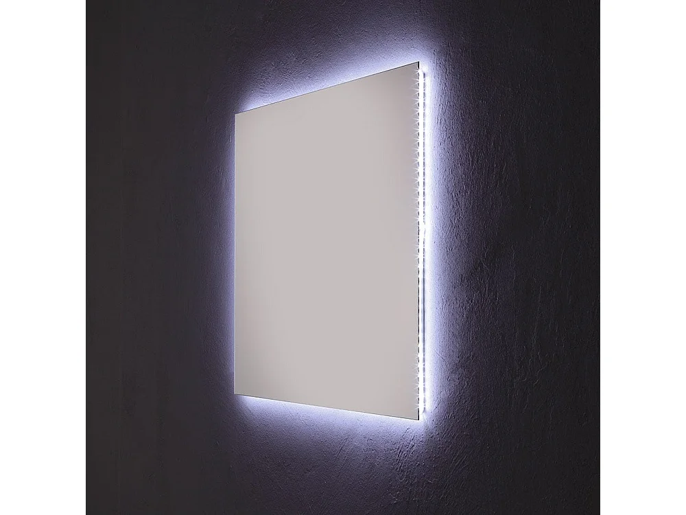 Miroir De Salle De Bain 70X60 Cm Avec Rétro-Éclairage Led