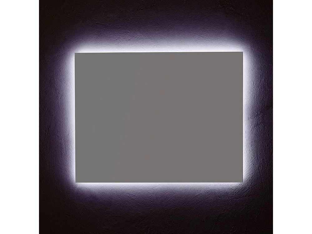 Miroir De Salle De Bains 90X70 Cm Éclairage À Leds