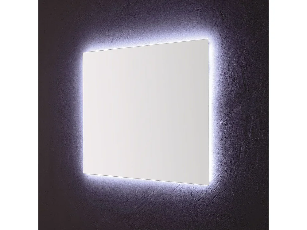 Miroir De Salle De Bains 90X70 Cm Éclairage À Leds
