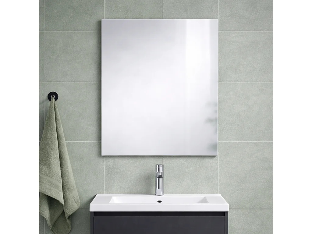 Miroir Pour Salle De Bain Simple Rectangulaire 60X70 Cm Réversible