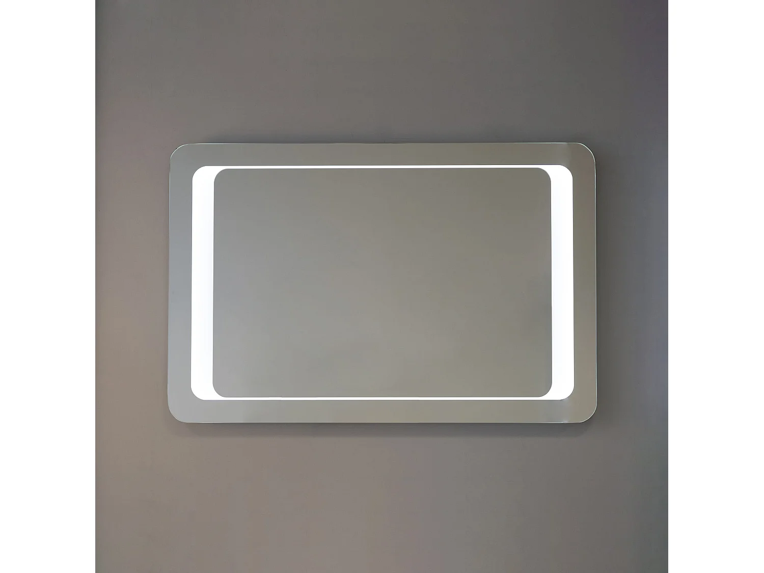 Miroir Avec Sablage Frontal Rétro-Éclairé Avec Led 90X60 Cm