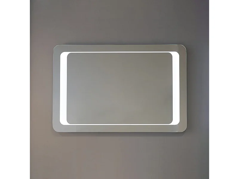 Miroir Avec Sablage Frontal Rétro-Éclairé Avec Led 90X60 Cm