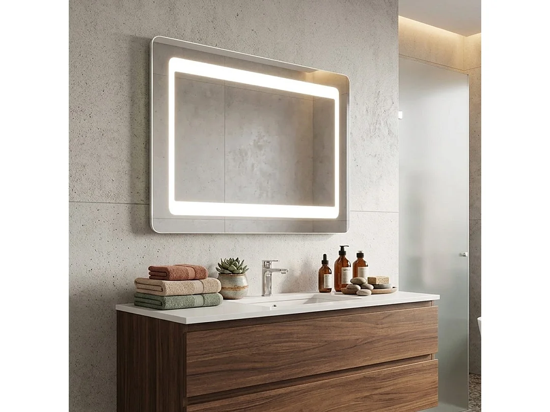 Miroir Rétroéclairé Avec Led Cm. 60X80 Réversible