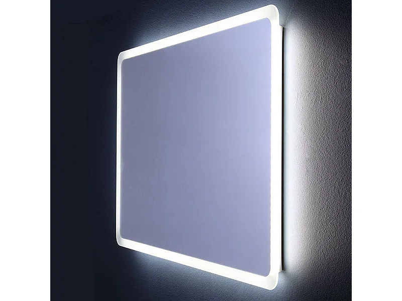 Miroir Angles Arrondis Éclairé Avec Led 60 X 60 Cm | Dallas