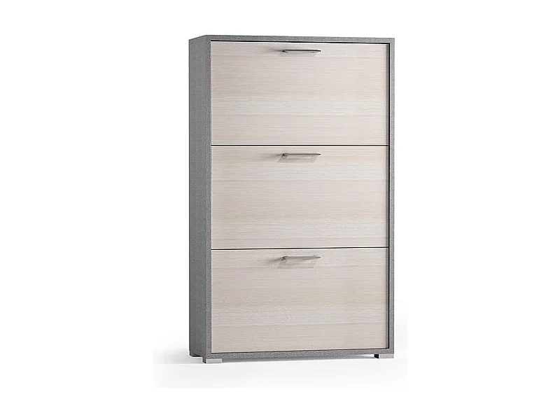 Étagère À Chaussures En Bois Peu Encombrante L.65Cm Avec 3 Portes Mélèze