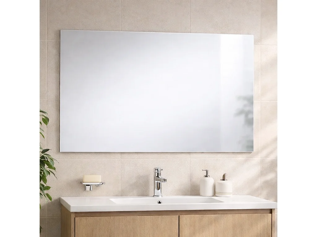 Miroir À Bords Polis Cm 100X70 Réversible