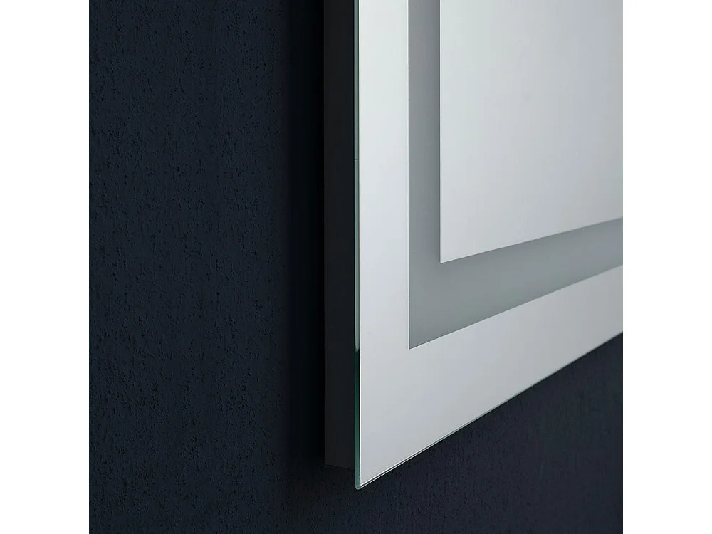 Miroir Pour Salle De Bain 90X60 Avec Led Réversible + Allumage Touch