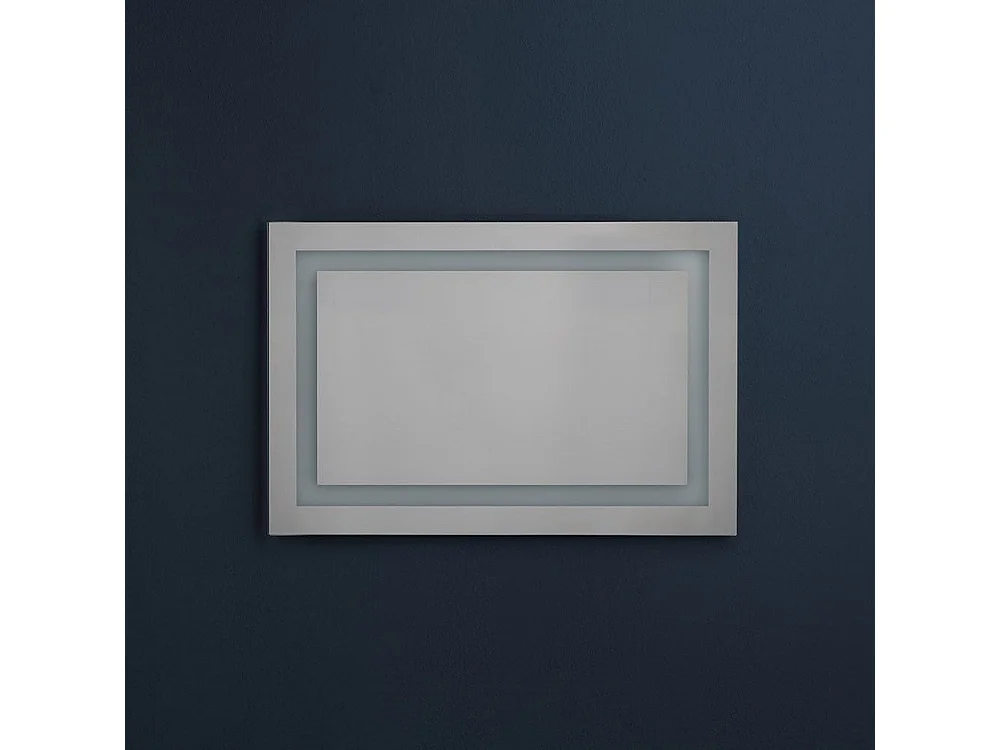 Miroir Pour Salle De Bain 90X60 Avec Led Réversible + Allumage Touch